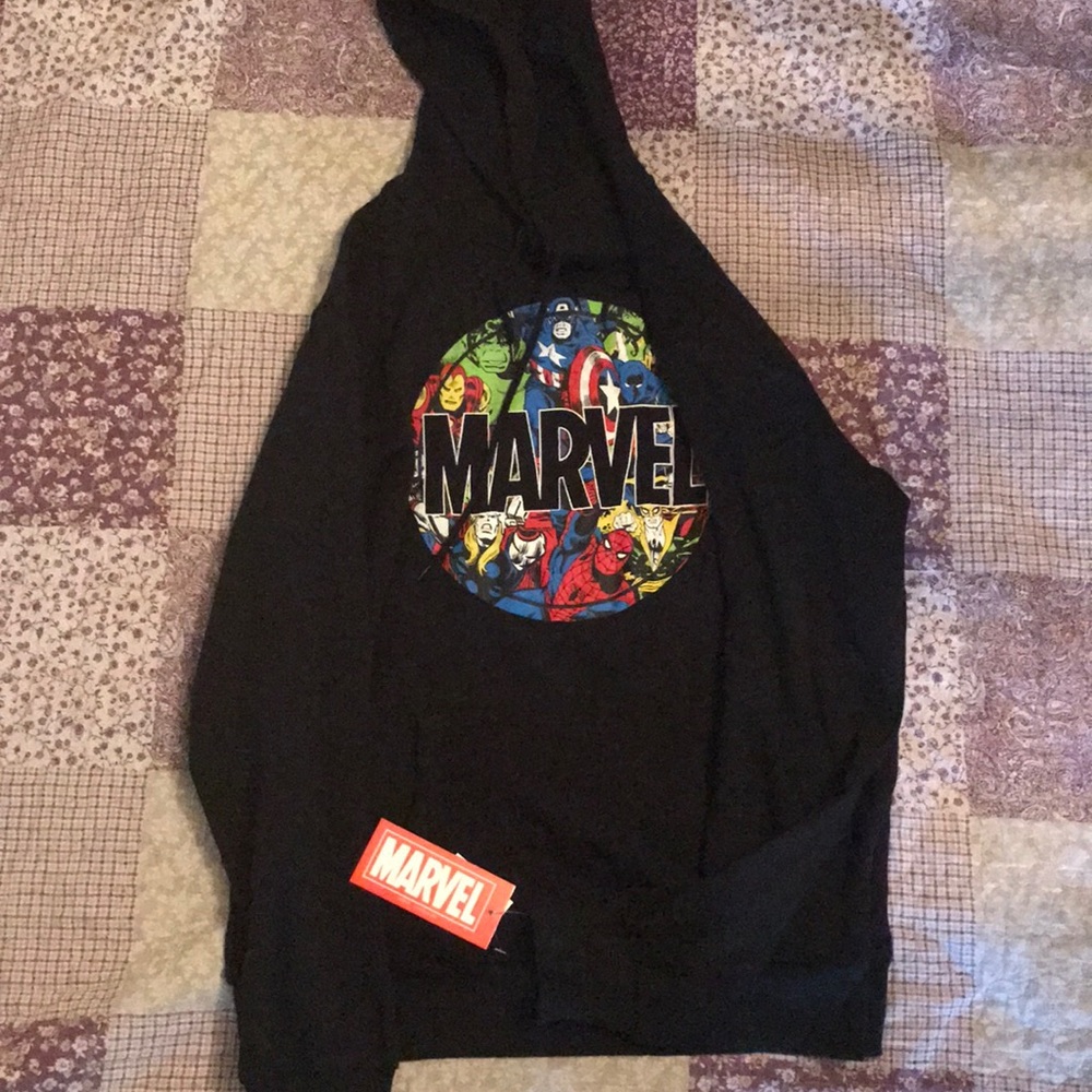 Marvel cut out collage sweatshirt